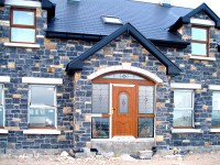 Front of house with traditional stonework finish by Pat Harkin Stonework & Building Restorations, Donegal, Ireland