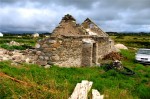 Before restoration work on a traditional stone cottage by Pat Harkin Stonework & Restorations, Donegal, Ireland